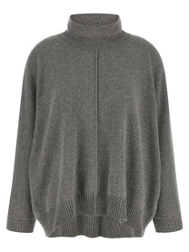 Alberta Ferretti Central Stitching Sweater Grey