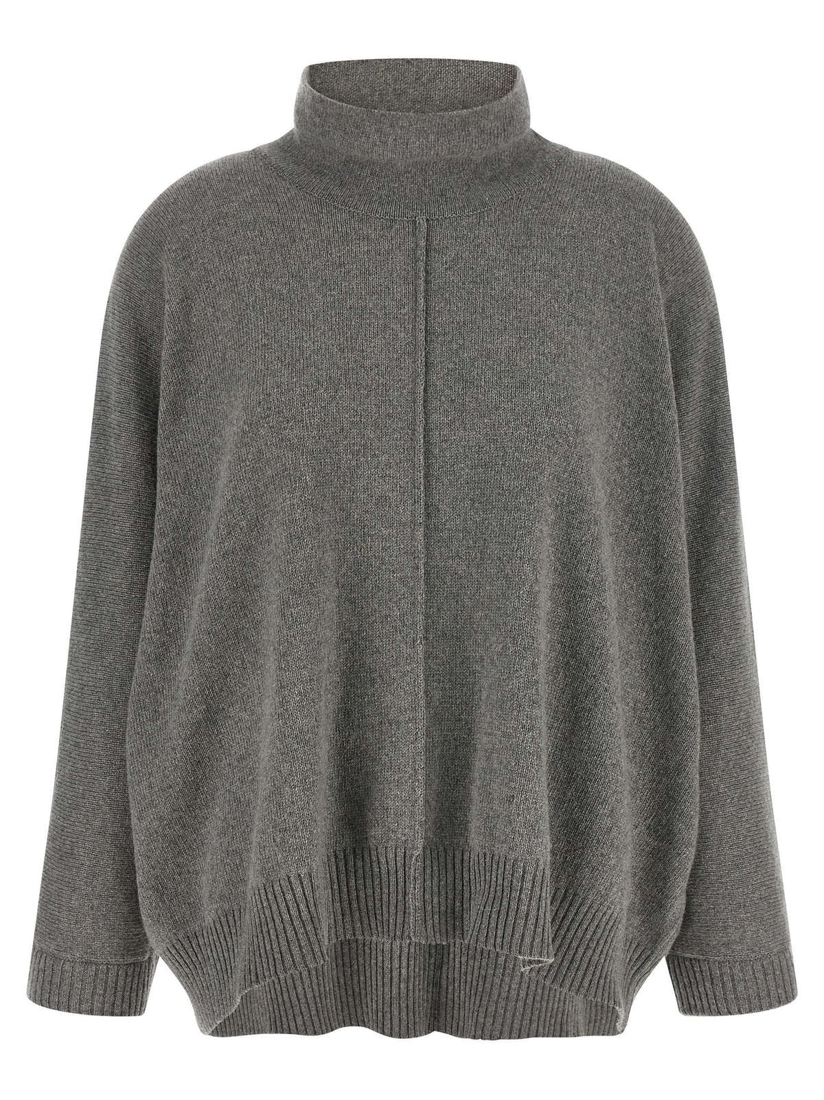Alberta Ferretti Central Stitching Sweater Grey