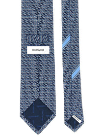 Ferragamo Cerchio Tie Blue