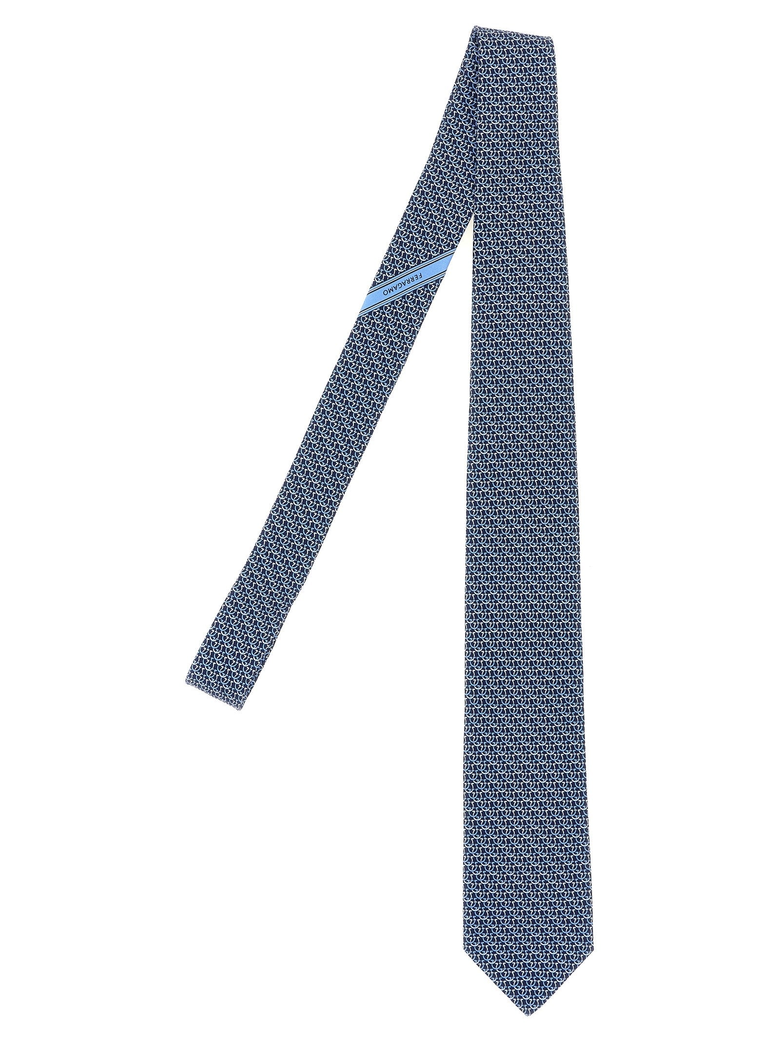 Ferragamo Cerchio Tie Blue