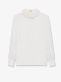 Saint Laurent Women's Certified Cotton Shirt White