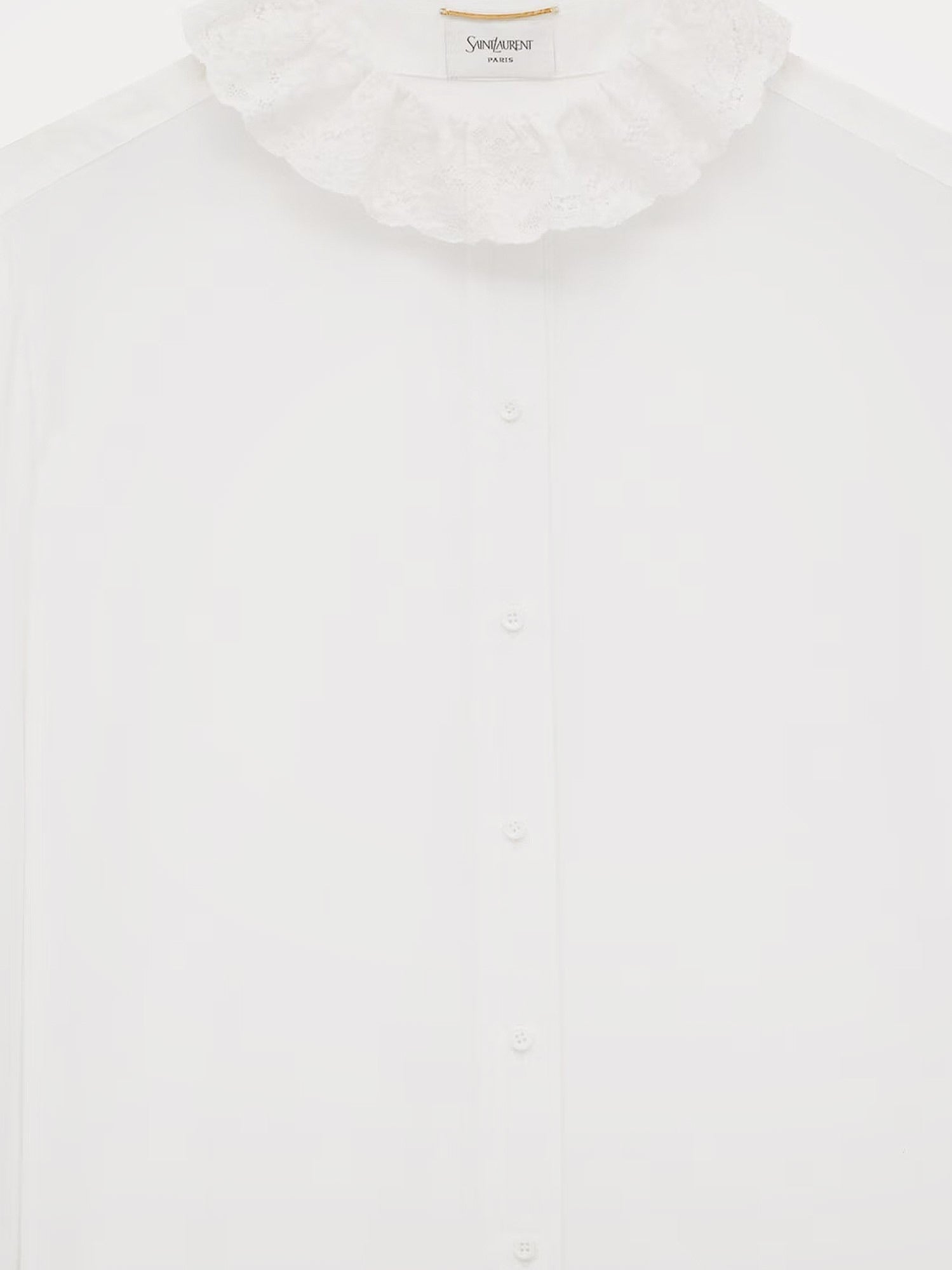 Saint Laurent Women's Certified Cotton Shirt White