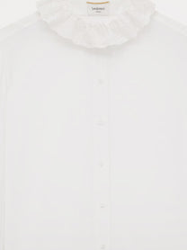 Saint Laurent Women's Certified Cotton Shirt White