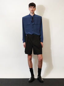 Saint Laurent Men's Certified Cotton Shorts Black
