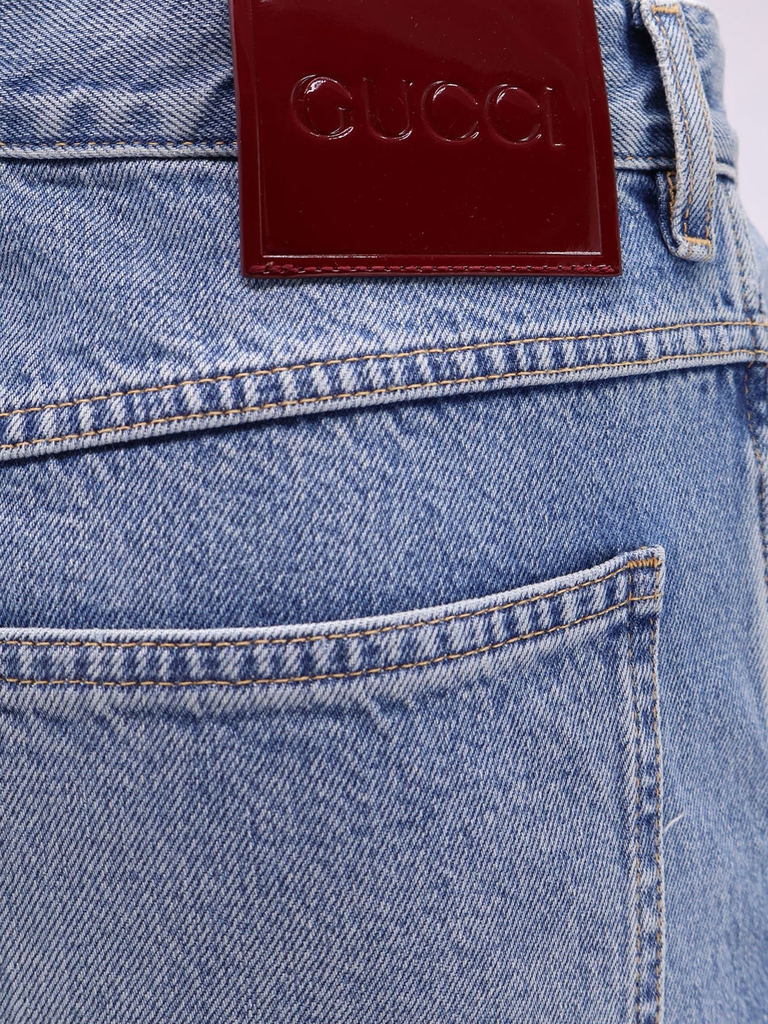 Gucci Men's Certified Cotton Slim Fit Jeans Blue