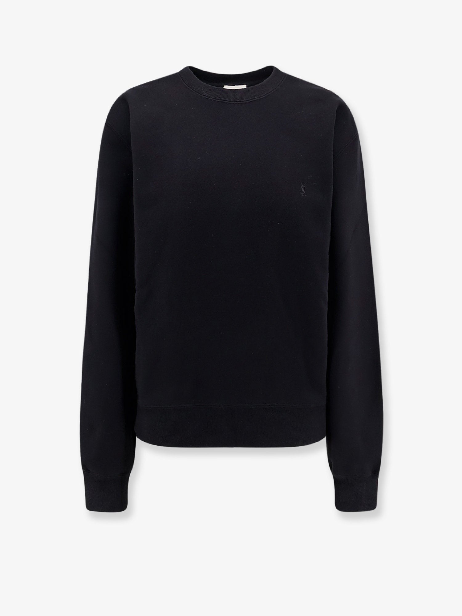 Saint Laurent Women's Certified Cotton Sweatshirt Black