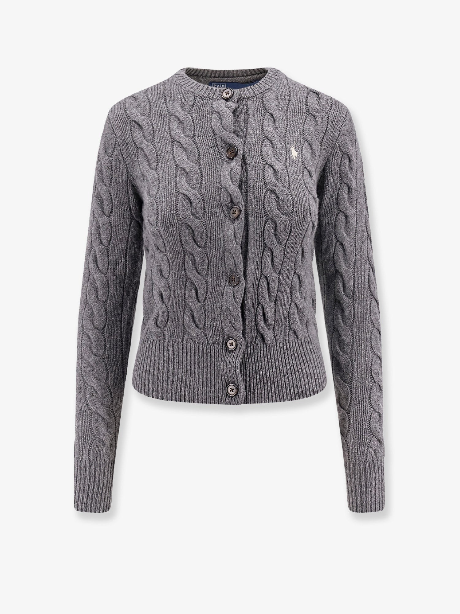 Polo Ralph Lauren Women's Certified Wool and Cashmere Cardigan Grey