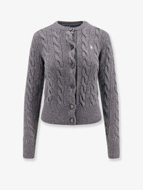 Polo Ralph Lauren Women's Certified Wool and Cashmere Cardigan Grey