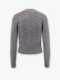 Polo Ralph Lauren Women's Certified Wool and Cashmere Cardigan Grey