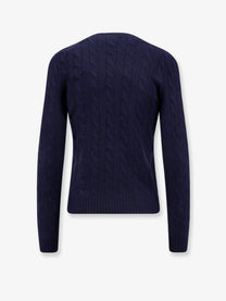 Polo Ralph Lauren Women's Certified Wool and Cashmere Sweater Blue