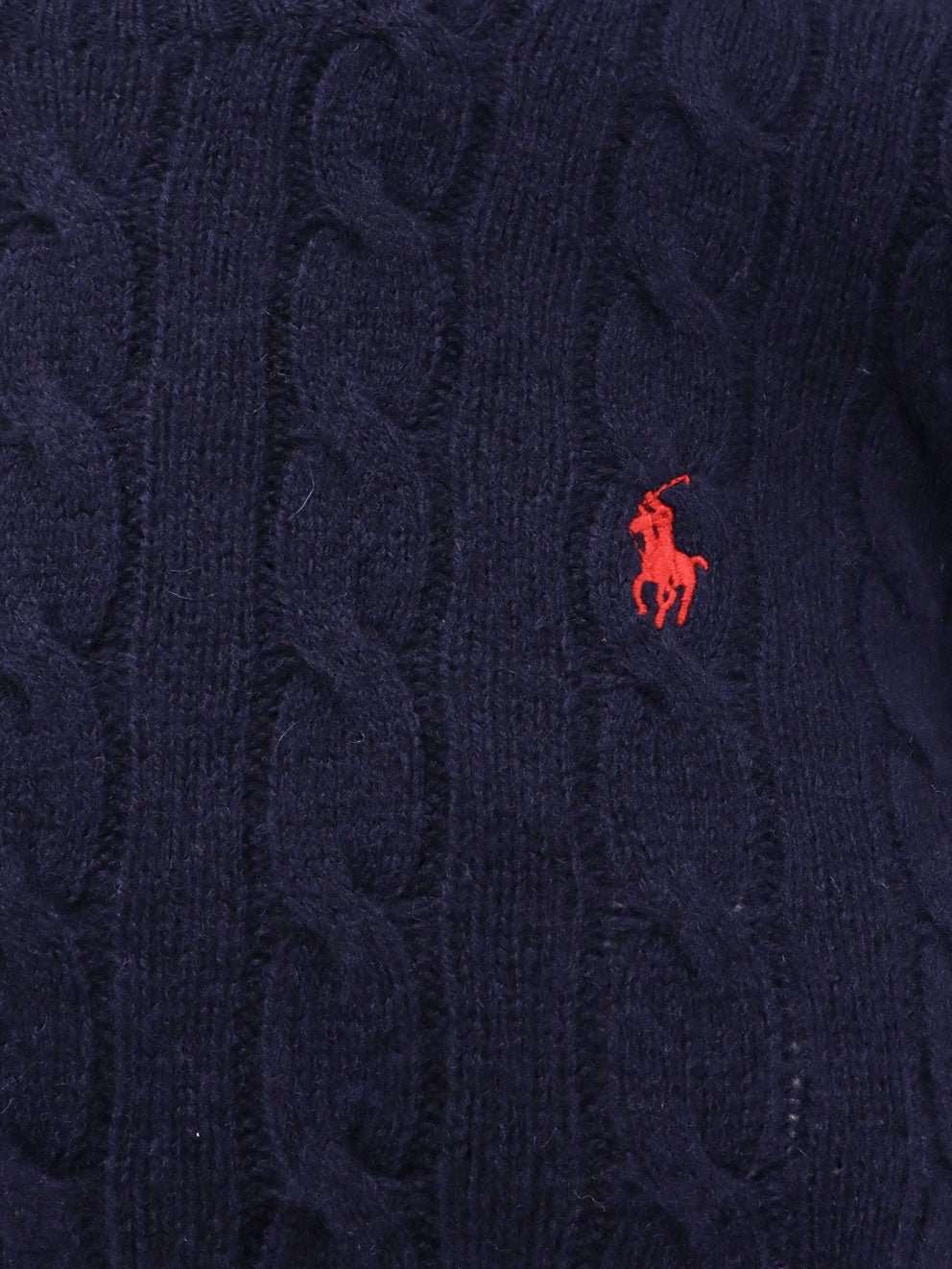 Polo Ralph Lauren Women's Certified Wool and Cashmere Sweater Blue