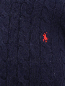 Polo Ralph Lauren Women's Certified Wool and Cashmere Sweater Blue