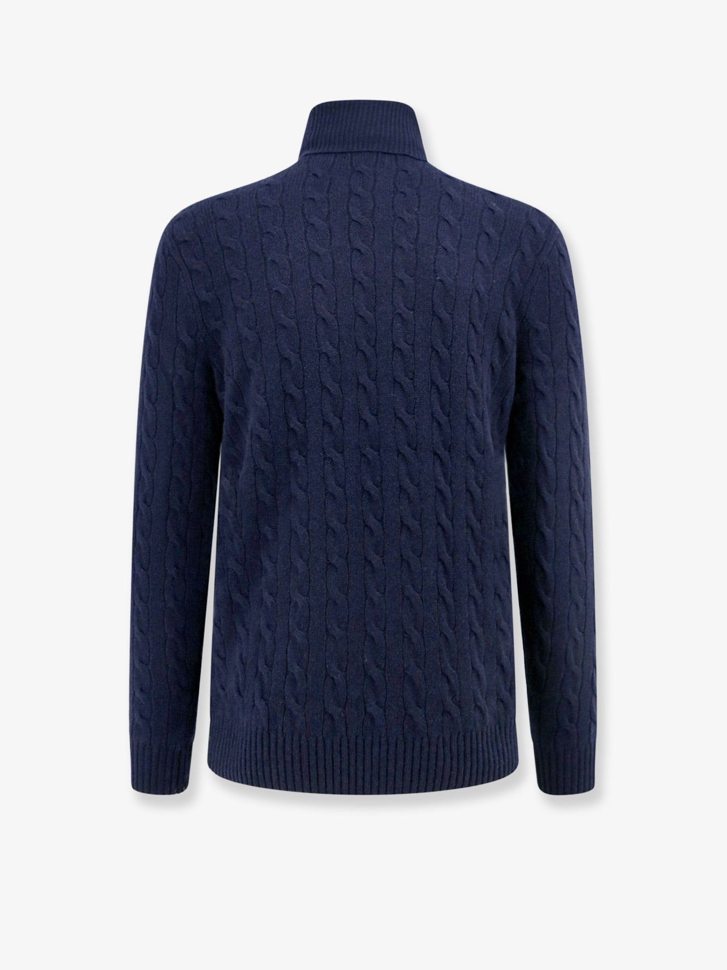 Polo Ralph Lauren Men's Certified Wool and Cashmere Turtleneck Blue