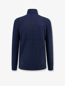 Polo Ralph Lauren Men's Certified Wool and Cashmere Turtleneck Blue