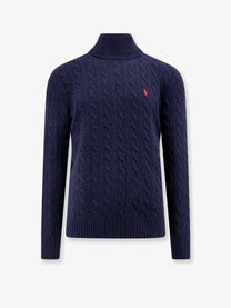 Polo Ralph Lauren Men's Certified Wool and Cashmere Turtleneck Blue