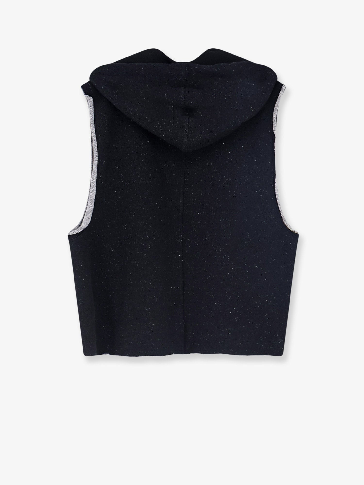 Rick Owens Men's Certified Wool and Cotton Sleeveless Sweatshirt Black