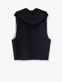 Rick Owens Men's Certified Wool and Cotton Sleeveless Sweatshirt Black