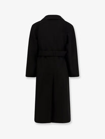 Saint Laurent Men's Certified Wool Coat Black