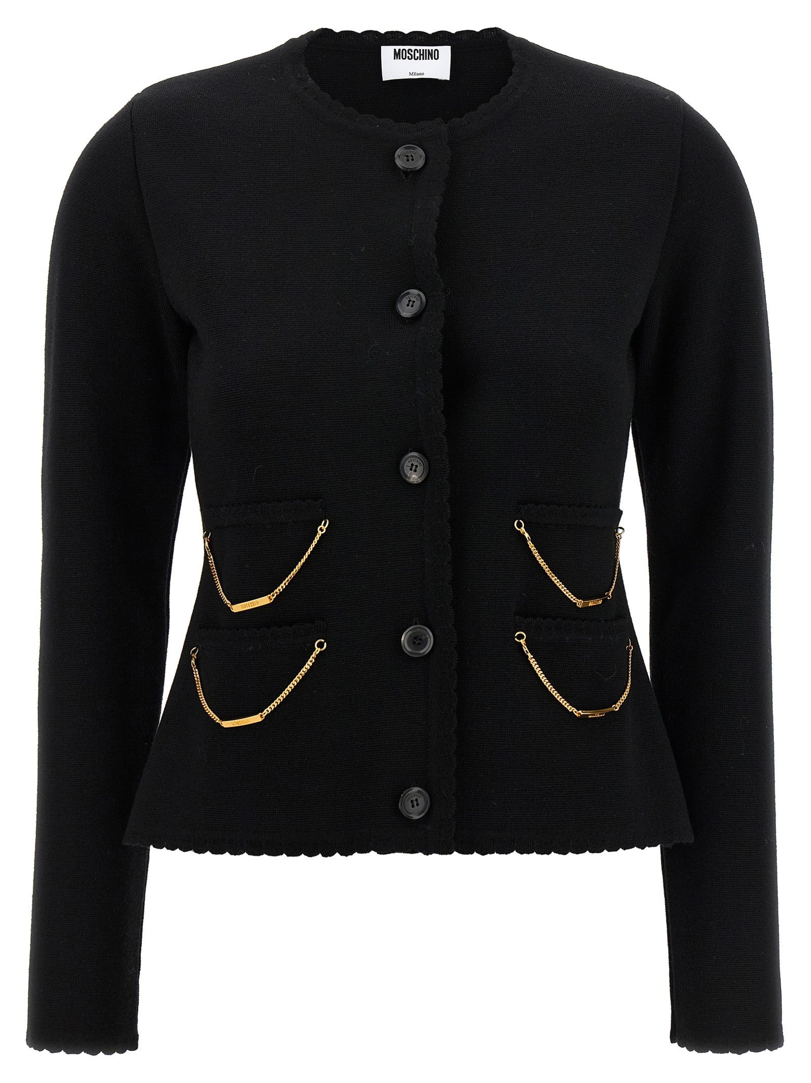 Moschino Chain Cardigan Black