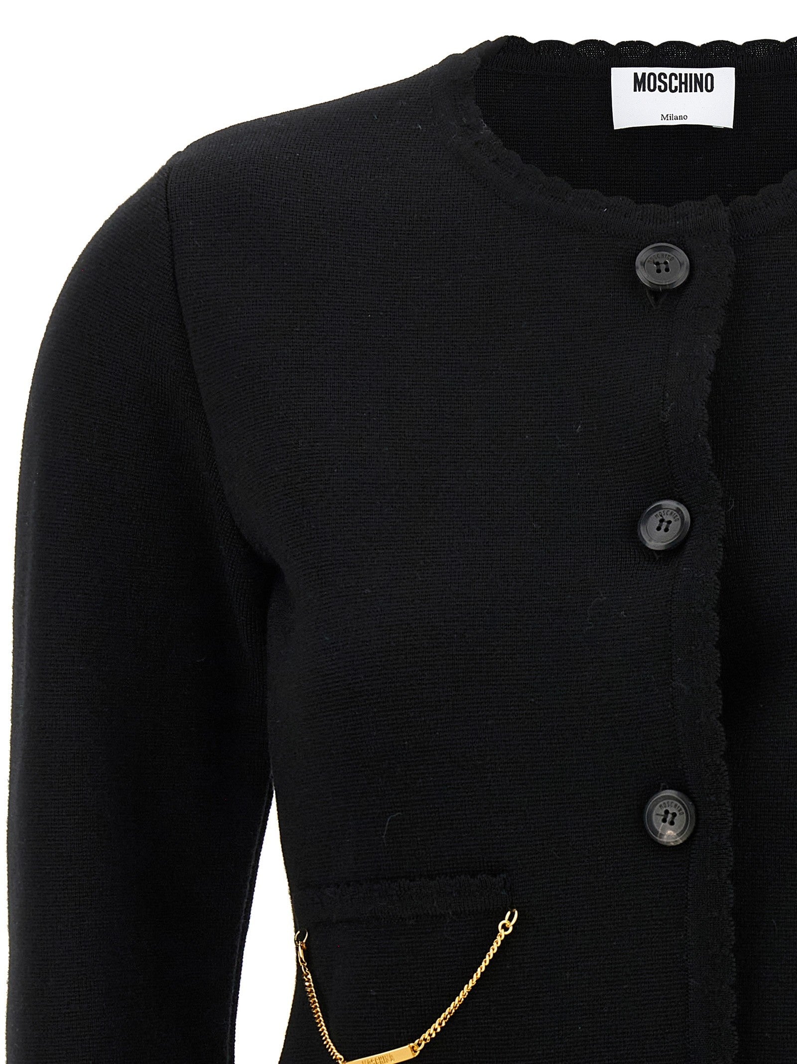Moschino Chain Cardigan Black