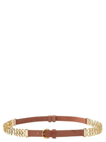 Pinko Chain Insert Belt Brown