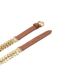 Pinko Chain Insert Belt Brown