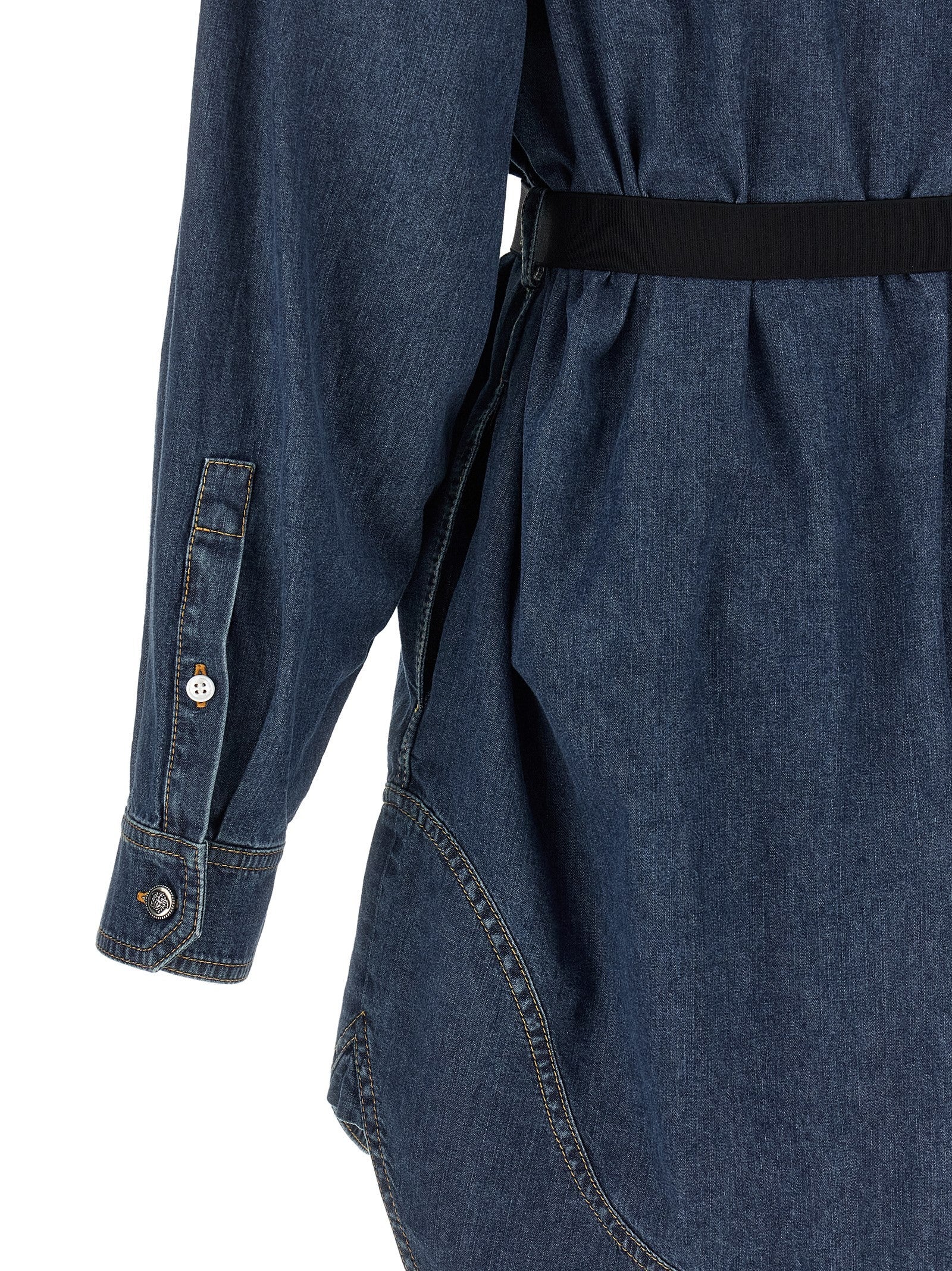 Versace Chambray Denim Dress Blue