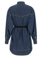 Versace Chambray Denim Dress Blue, view 2