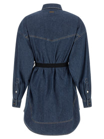 Versace Chambray Denim Dress Blue