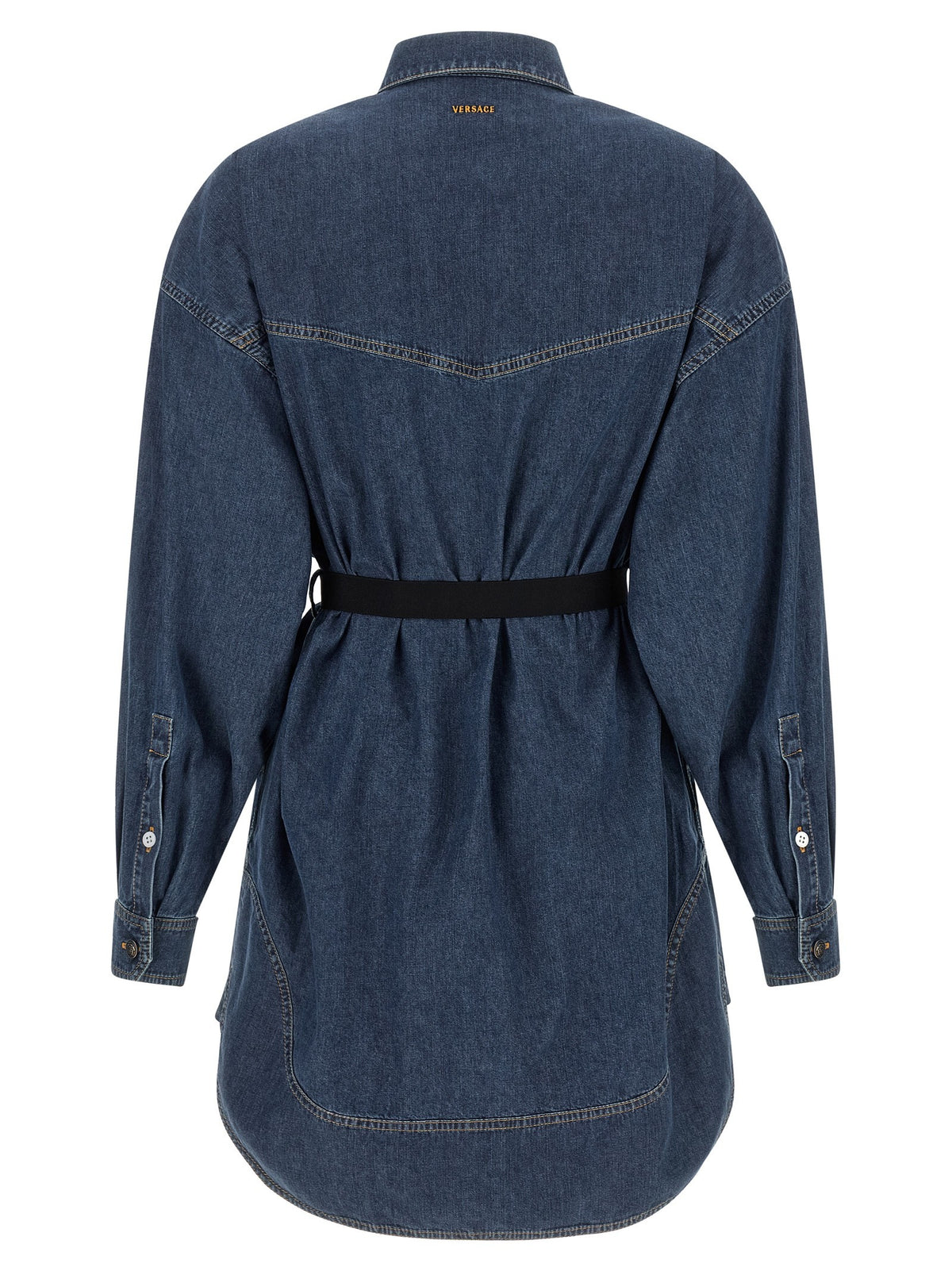 Versace Chambray Denim Dress Blue, view 2