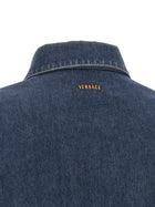 Versace Chambray Denim Dress Blue, view 5