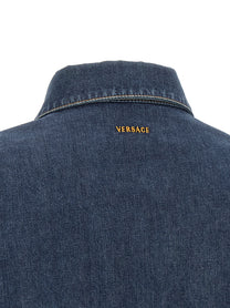 Versace Chambray Denim Dress Blue