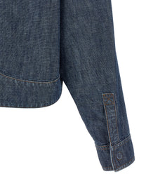 Fendi Women's Chambray Denim Jacket Blue