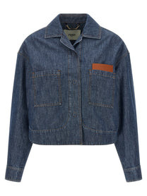 Fendi Women's Chambray Denim Jacket Blue