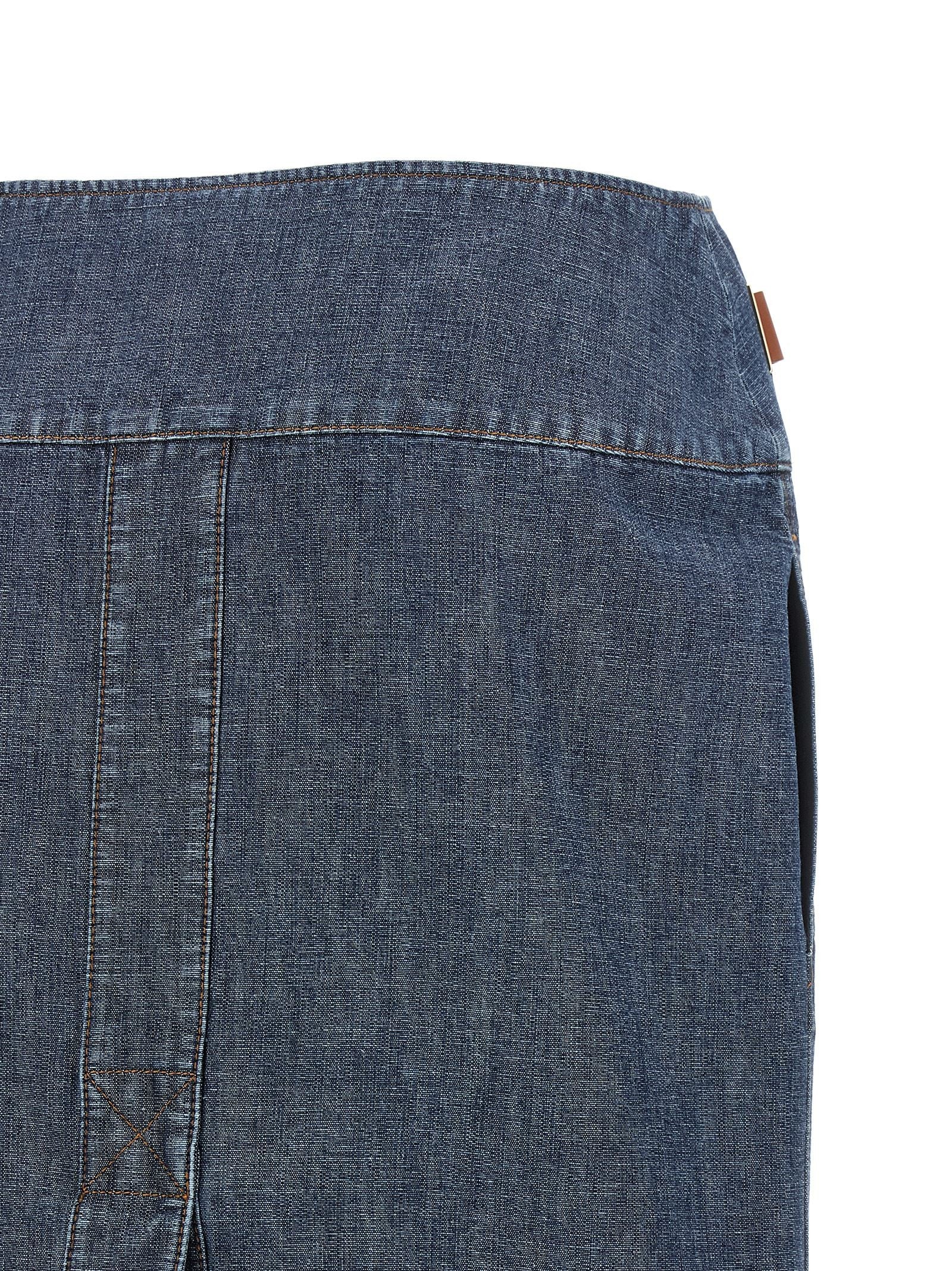Fendi Chambray Denim Skirt Blue