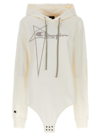 Rick Owens Champion Rick Owens Hooded Bodysuit White