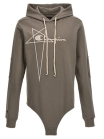 Rick Owens Champion Rick Owens Hooded Bodysuit Grey