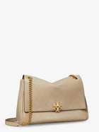 Tory Burch Women's Charlie Leather Shoulder Bag SoftCement, view 3