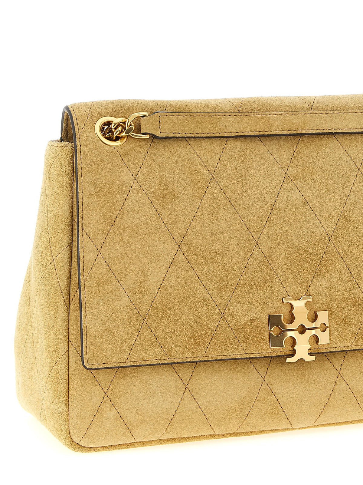 Tory Burch Charlie Medium Shoulder Bag Beige, view 3