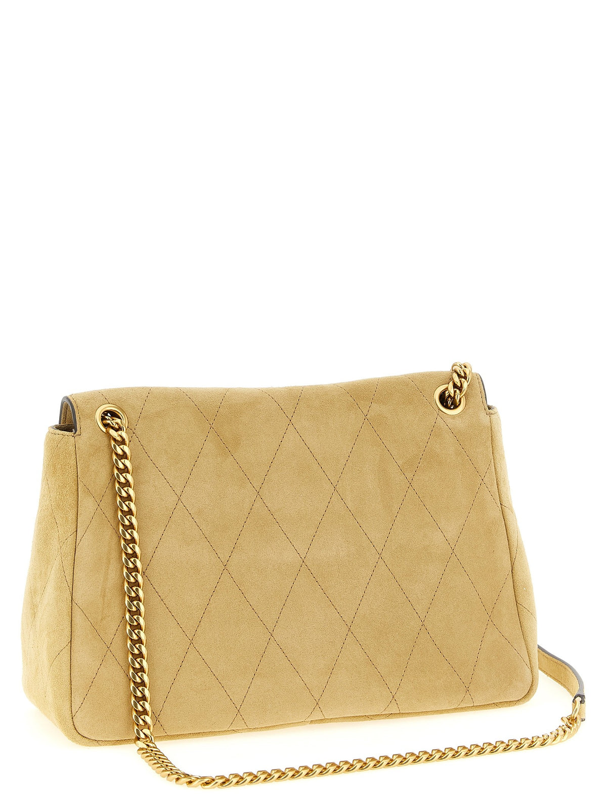 Tory Burch Charlie Medium Shoulder Bag Beige, view 2