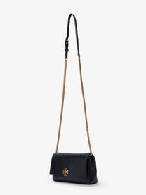 Tory Burch Women's Charlie Quilted Chain Wallet Leather Crossbody Bag Black