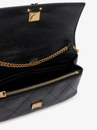 Tory Burch Women's Charlie Quilted Chain Wallet Leather Crossbody Bag Black, view 4