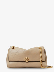 Tory Burch Women's Charlie Quilted Chain Wallet Shoulder Bag SoftCement