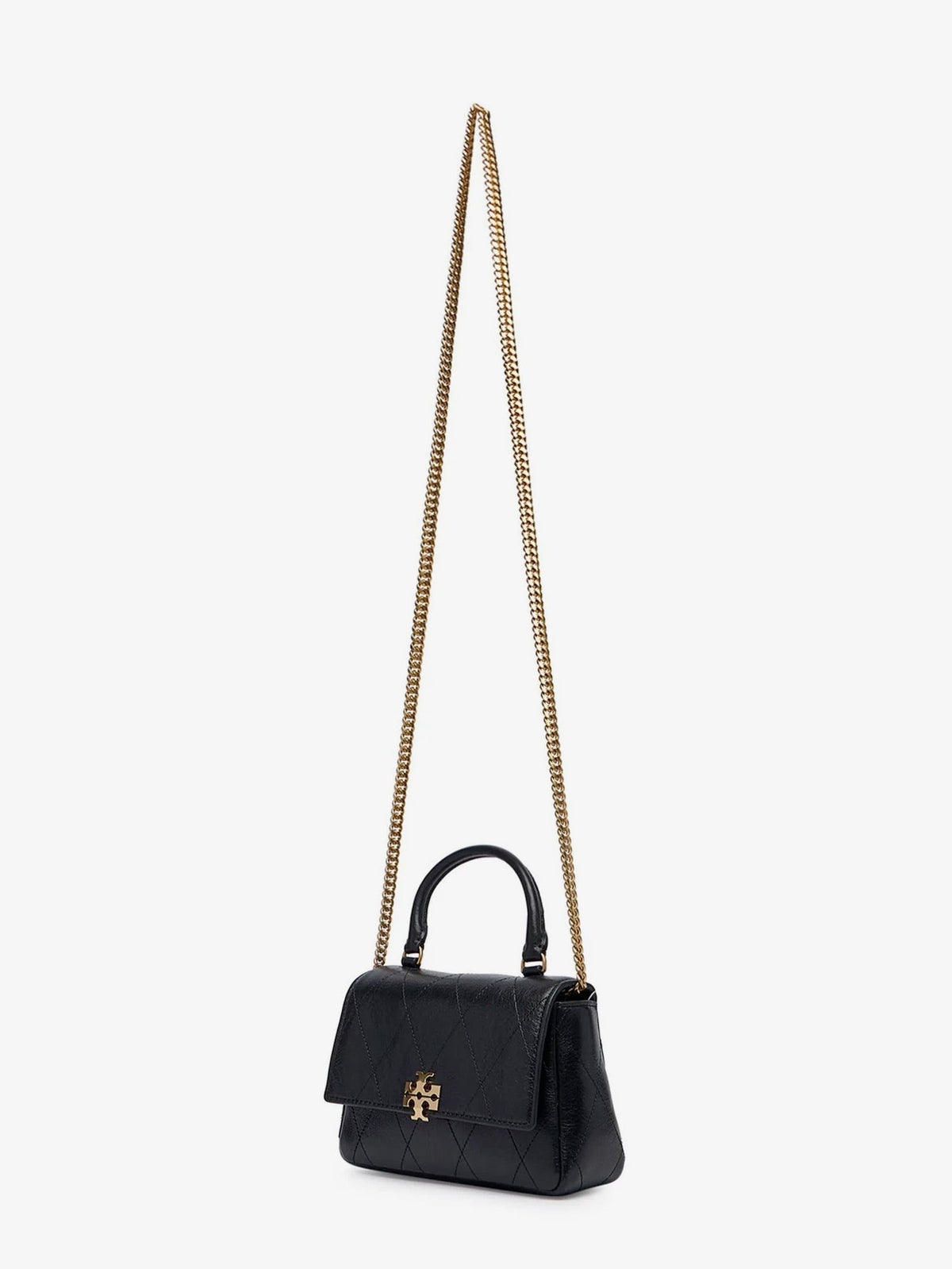 Tory Burch Women's Charlie Quilted Crossbody Bag Black, view 3