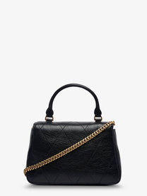 Tory Burch Women's Charlie Quilted Mini Top Handle Chain Wallet Crossbody Bag Black