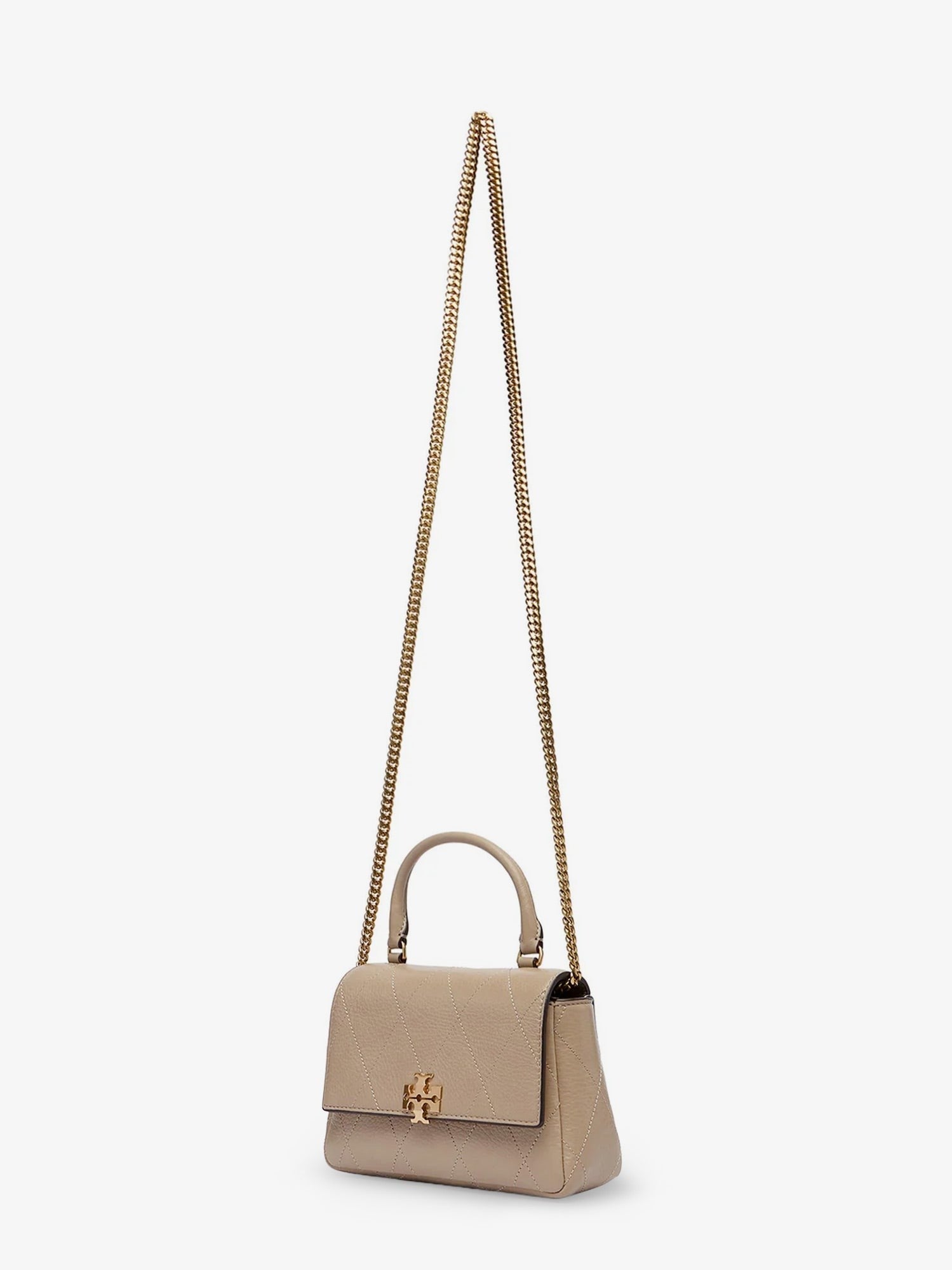 Tory Burch Women's Charlie Quilted Top Handle Chain Wallet Crossbodybag SoftCement