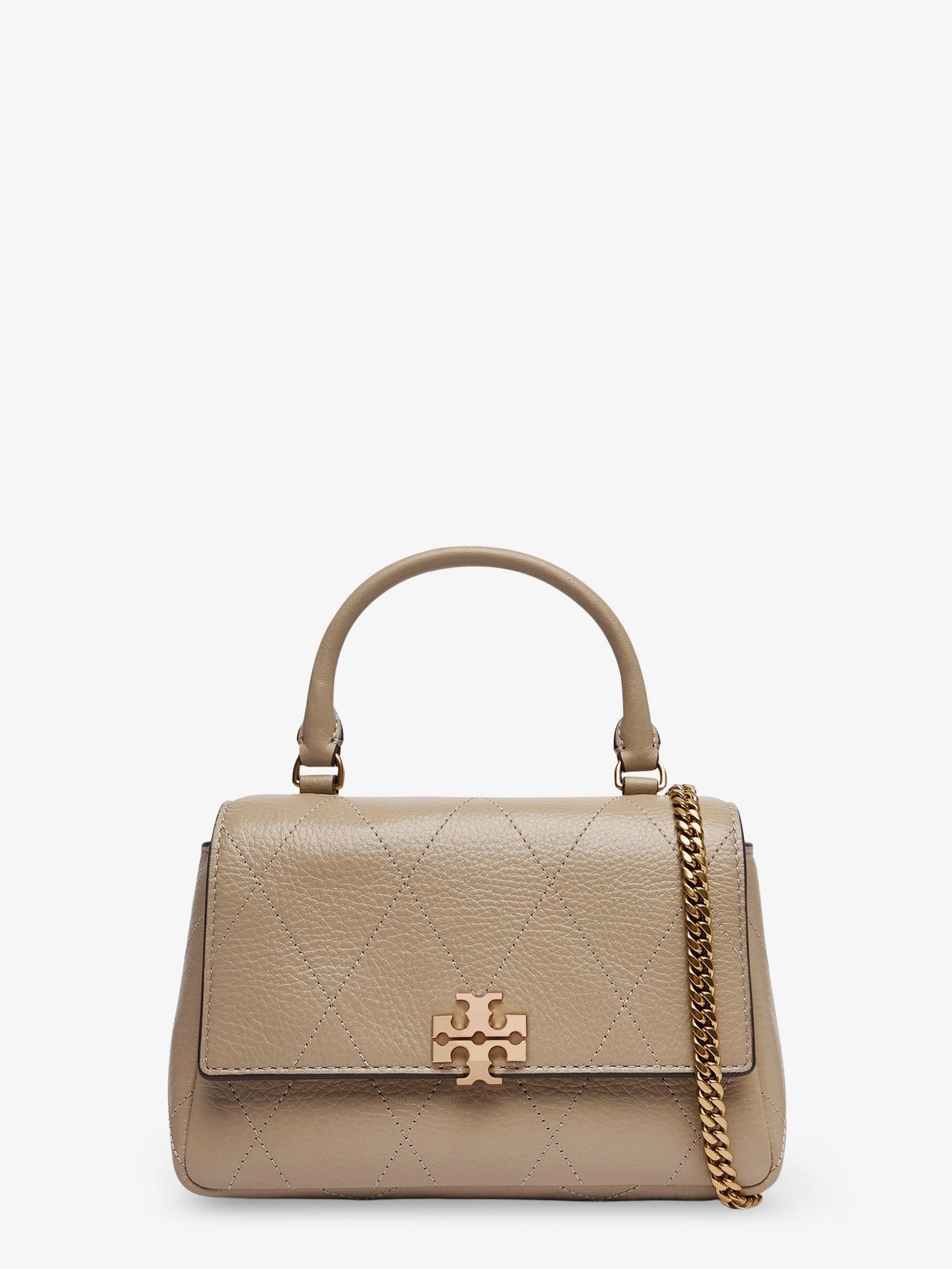 Tory Burch Women's Charlie Quilted Top Handle Chain Wallet Crossbodybag SoftCement