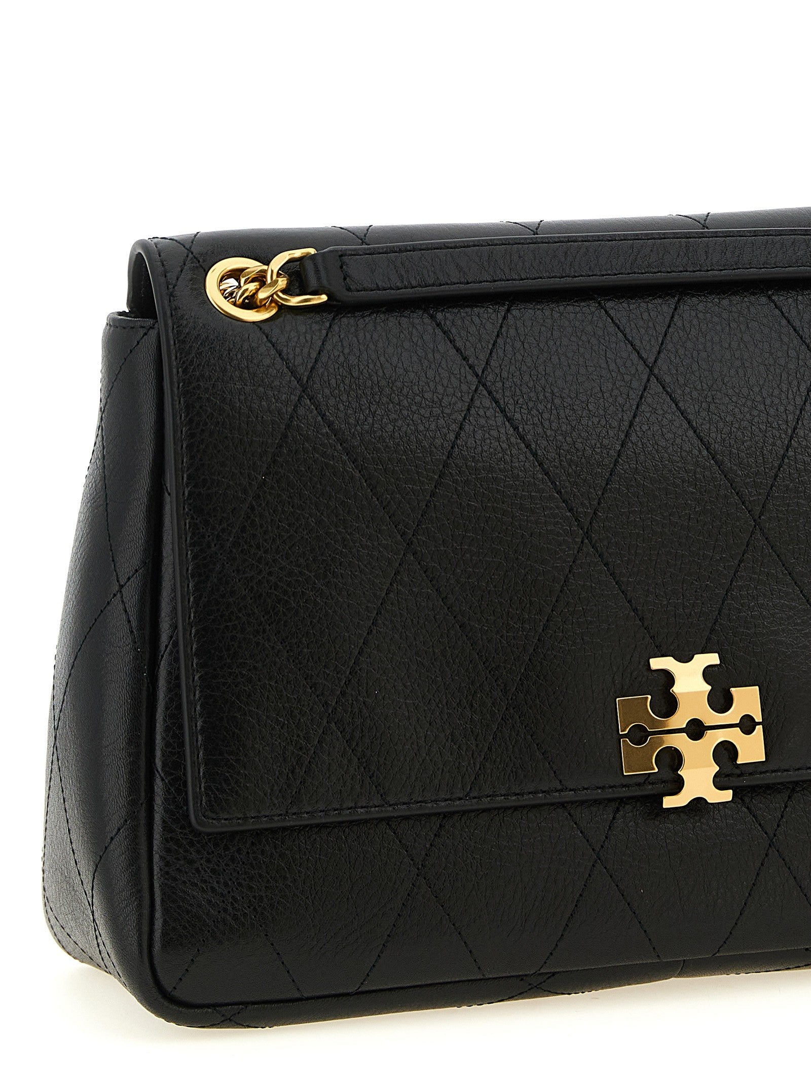 Tory Burch Women's Charlie Leather Shoulder Bag Black