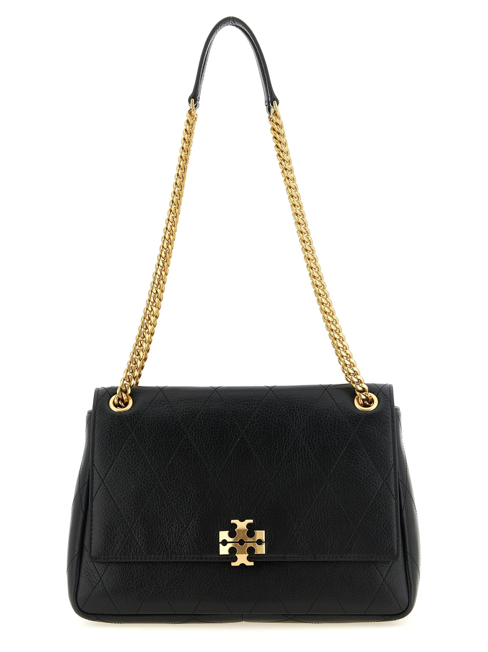 Tory Burch Women's Charlie Leather Shoulder Bag Black