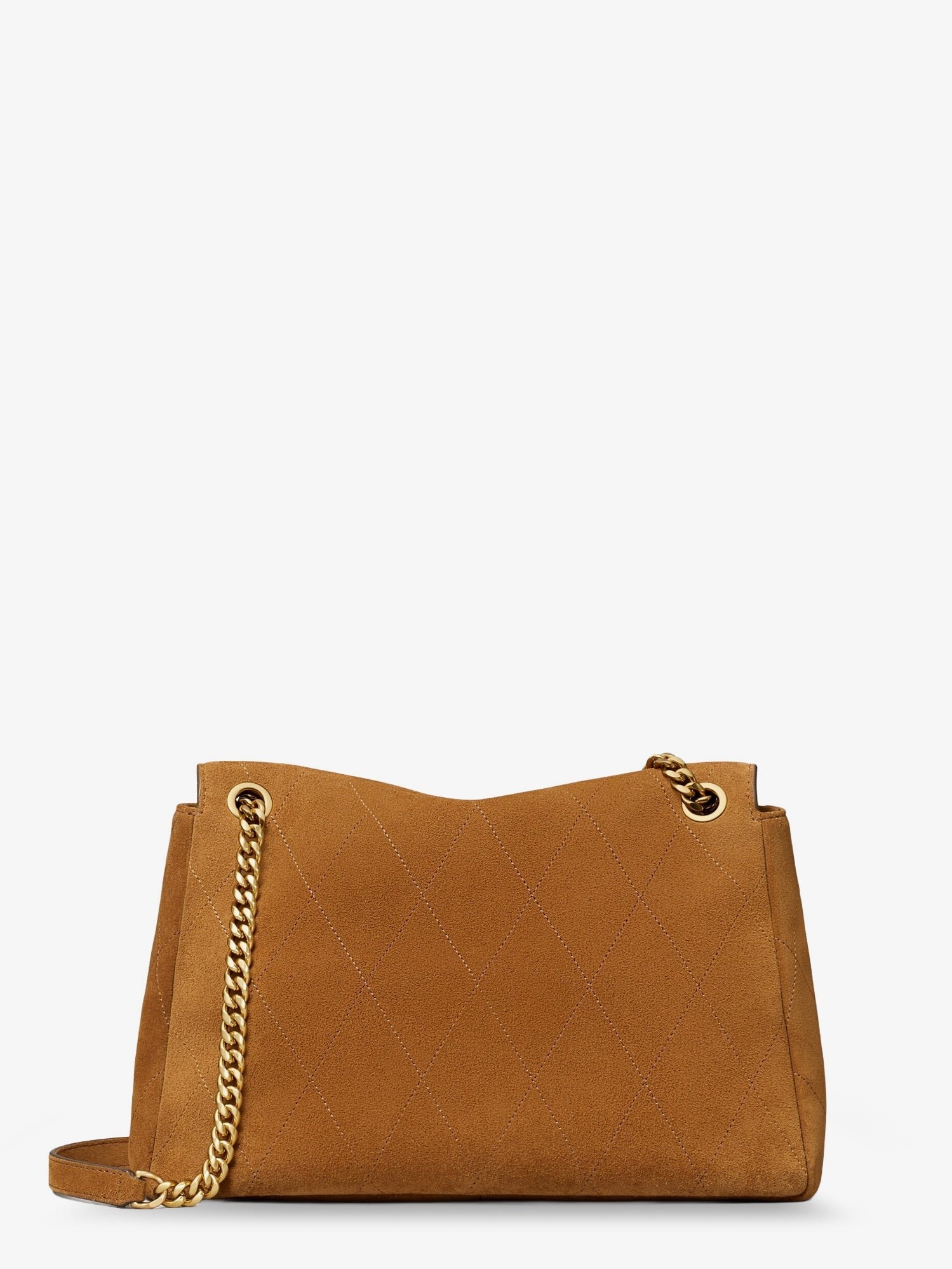 Tory Burch Women's Charlie Suede Shoulder Bag Beige